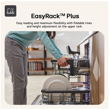 LG DB273TX QuadWash WiFi Connected Full Size Integrated Dishwasher 14 Place Settings