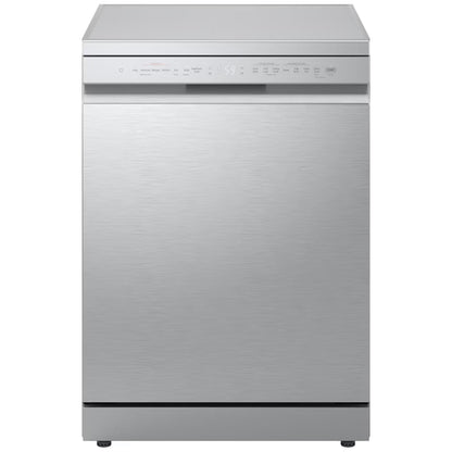 LG DF273FVS TrueSteam QuadWash WiFi Connected Full Size Freestanding Dishwasher 14 Place Settings Silver