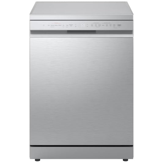 LG DF273FVS TrueSteam QuadWash WiFi Connected Full Size Freestanding Dishwasher 14 Place Settings Silver