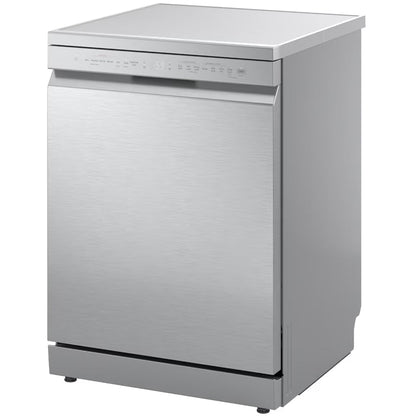 LG DF273FVS TrueSteam QuadWash WiFi Connected Full Size Freestanding Dishwasher 14 Place Settings Silver