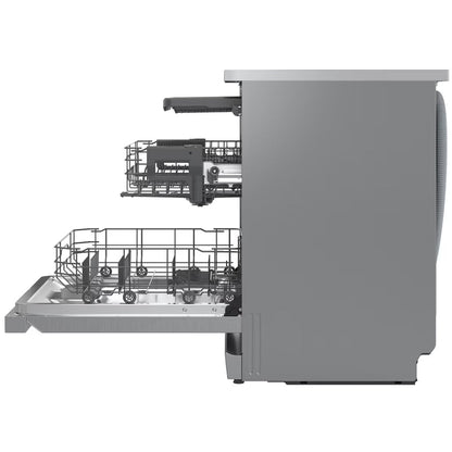 LG DF273FVS TrueSteam QuadWash WiFi Connected Full Size Freestanding Dishwasher 14 Place Settings Silver