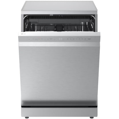 LG DF273FVS TrueSteam QuadWash WiFi Connected Full Size Freestanding Dishwasher 14 Place Settings Silver