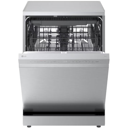 LG DF273FVS TrueSteam QuadWash WiFi Connected Full Size Freestanding Dishwasher 14 Place Settings Silver