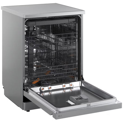 LG DF273FVS TrueSteam QuadWash WiFi Connected Full Size Freestanding Dishwasher 14 Place Settings Silver
