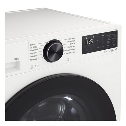 LG F4X5011TWB TurboWash360 11kg 1400 Spin AI Direct Drive Washing Machine White