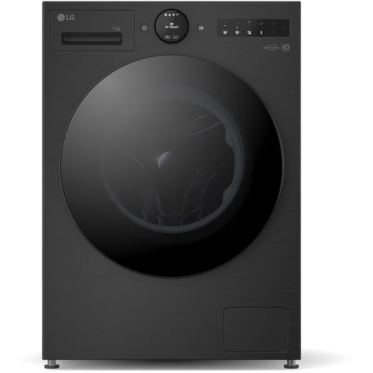 LG F4X7011TBB TurboWash360 11kg 1400 Spin AI Direct Drive Freestanding Washing Machine Black