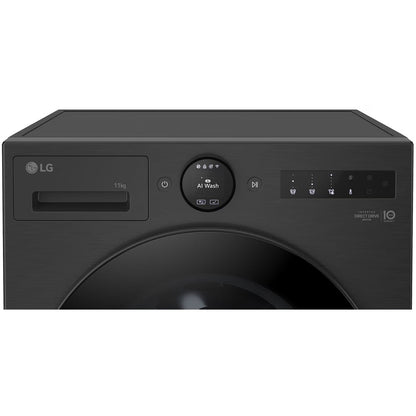 LG F4X7011TBB TurboWash360 11kg 1400 Spin AI Direct Drive Freestanding Washing Machine Black