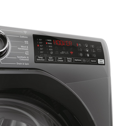 Hoover H3WPS496TAMBR68 H-Wash 350 9kg 1400 Spin Front Loading Washing Machine Graphite