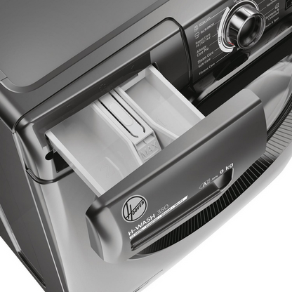 Hoover H3WPS496TAMBR68 H-Wash 350 9kg 1400 Spin Front Loading Washing Machine Graphite