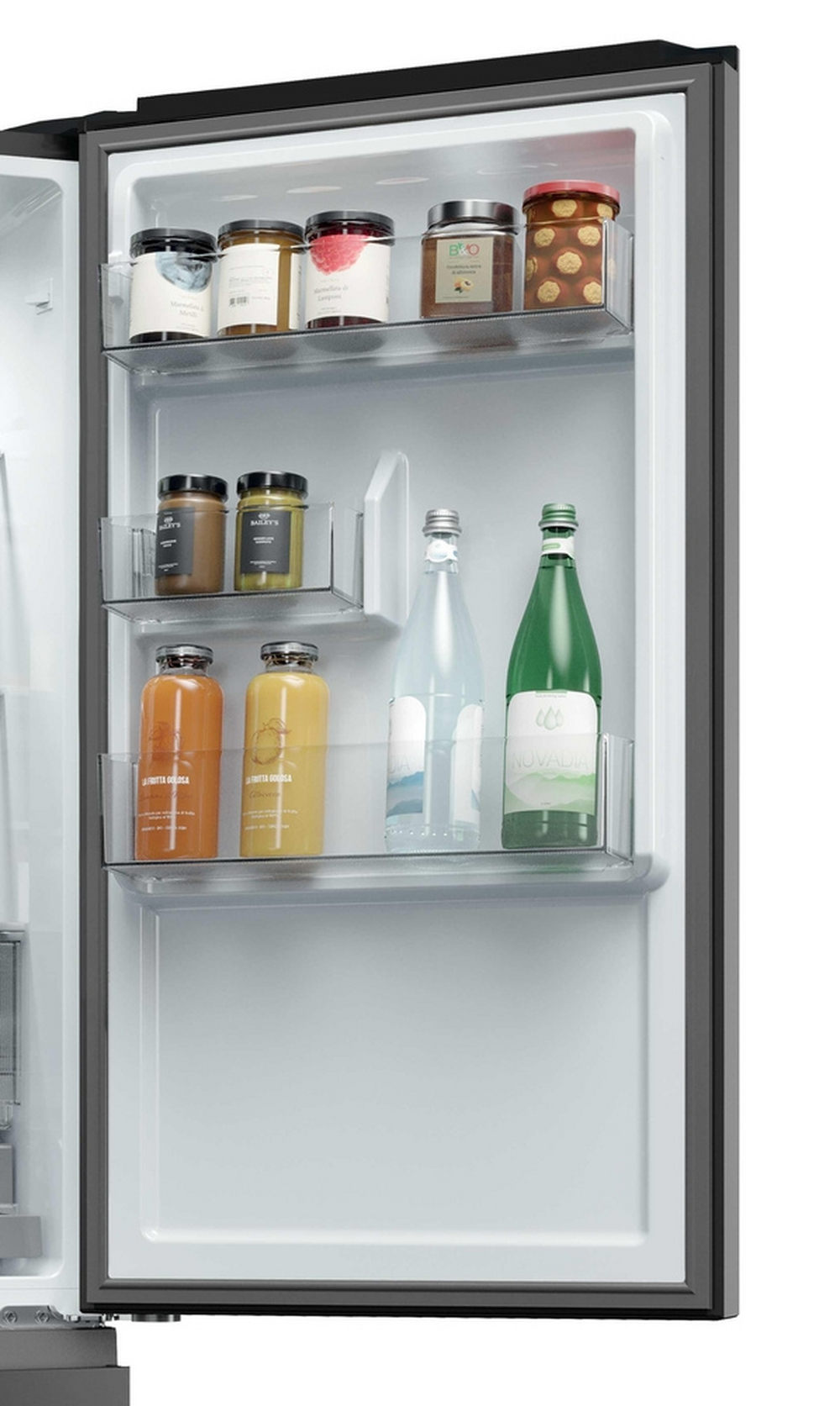 Haier HTR3518ENMTK 3D Series 3 60/40 Fridge Freestanding Frost Free Freezer Black