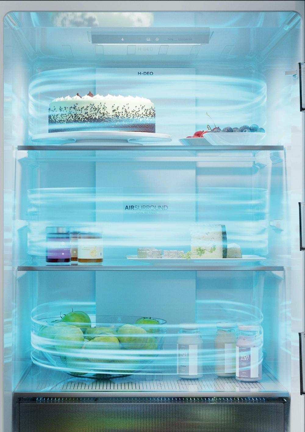 Haier HTR3518ENMTK 3D Series 3 60/40 Fridge Freestanding Frost Free Freezer Black