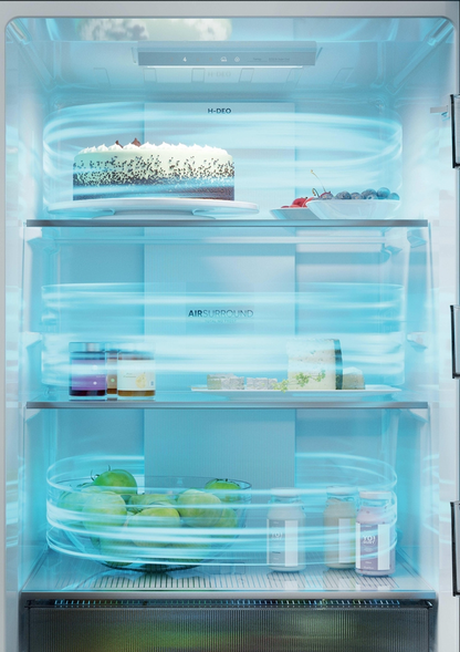 Haier HTR3518ENMTK 3D Series 3 60/40 Fridge Freestanding Frost Free Freezer Black