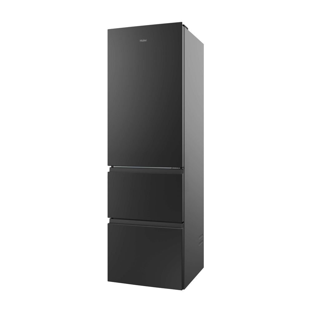 Haier HTR3518ENMTK 3D Series 3 60/40 Fridge Freestanding Frost Free Freezer Black