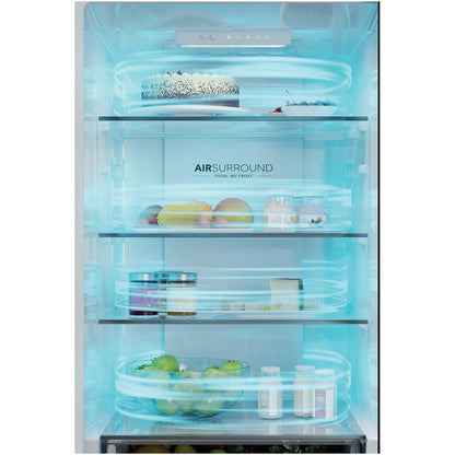 Haier HTR3618DNMM 60/40 Freestanding Total No Frost Fridge Freezer Inox