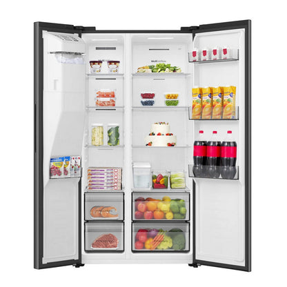 Hisense RS5P528STBE PureFlat Non Plumbed Total No Frost American Fridge Freezer Black
