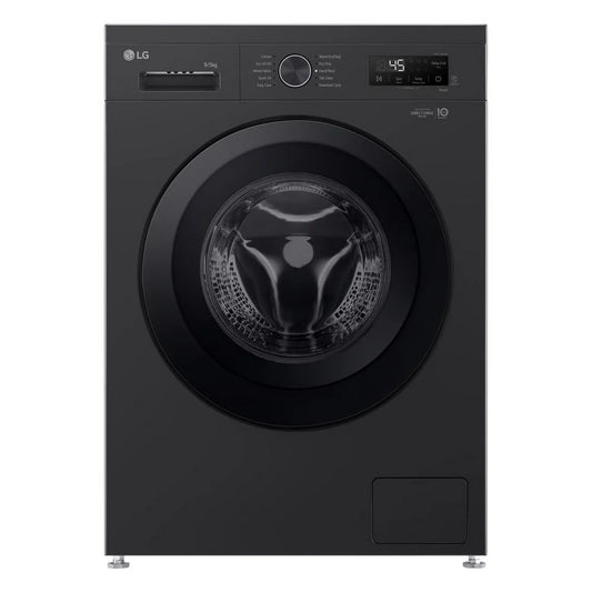 LG W4X1095NNK 9kg+5kg 1400 Spin Freestanding Washer Dryer Gloss Black