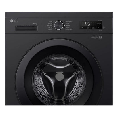 LG W4X1095NNK 9kg+5kg 1400 Spin Freestanding Washer Dryer Gloss Black