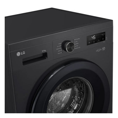 LG W4X1095NNK 9kg+5kg 1400 Spin Freestanding Washer Dryer Gloss Black