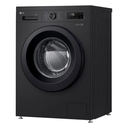 LG W4X1095NNK 9kg+5kg 1400 Spin Freestanding Washer Dryer Gloss Black