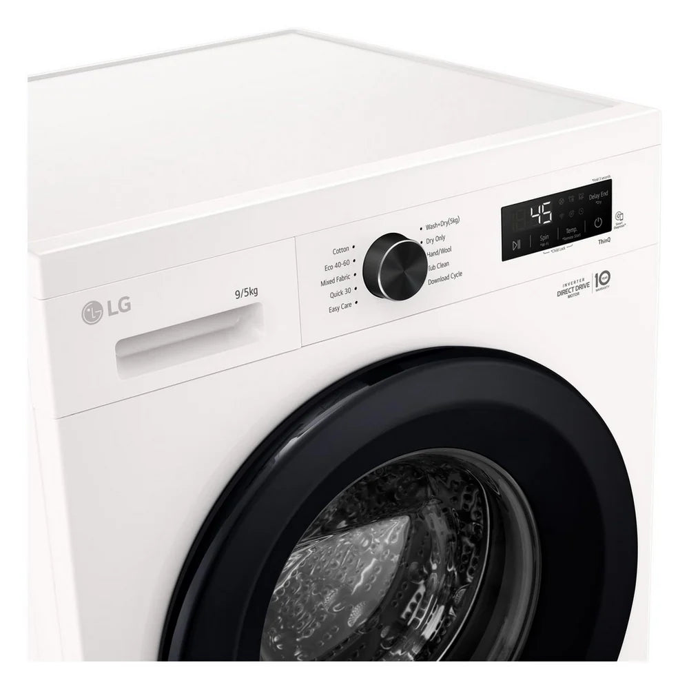 LG W4X1095NWK 9kg+5kg 1400 Spin Freestanding Washer Dryer White