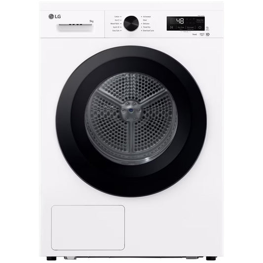 LG RHX1009NWK Sensor Dry 9kg WiFi Enabled Freestanding Heat Pump Tumble Dryer White