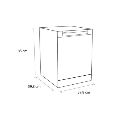 Sensis DWF0214FSDWA Freestanding Full Size Dishwasher White with 14 Place Settings