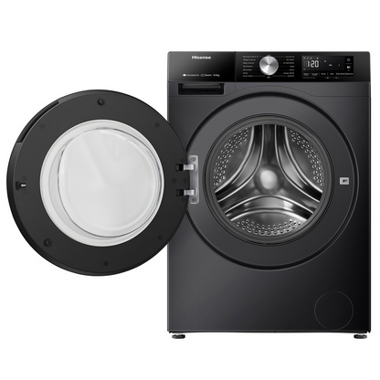 Hisense 3S Series WF3S1043BB3 10.5kg 1400 Spin WiFi-Enabled Freestanding Washing Machine Black