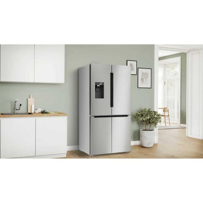Bosch KFI96APEAG Series 6 Wifi Connected Non-Plumbed Frost Free American Fridge Freezer Stainless Steel - E Rated