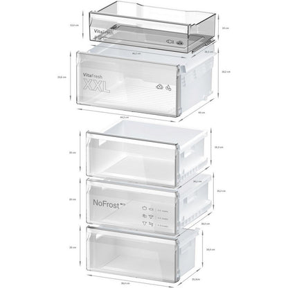 Bosch KGN392LAGG Series 4 60cm Total No Frost Fridge Freezer Stainless Steel