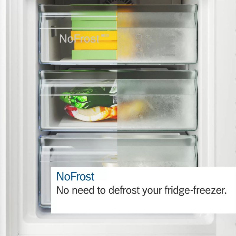 Bosch KGN39AWCTG Series 6 Freestanding Frost Free Fridge Freezer White - C Rated