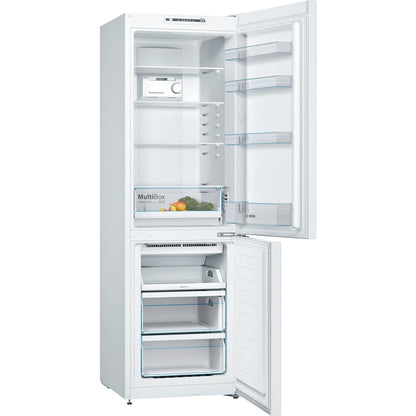 Bosch Series 2 KGN36NWEAG 186cm Freestanding Frost Free Fridge Freezer White - E Rated