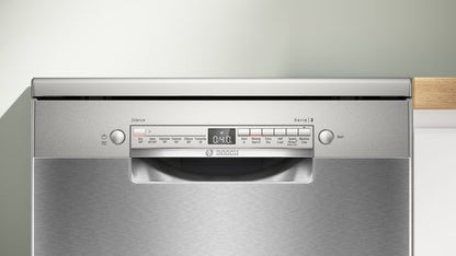 Bosch Series 2 SMS2HVI06G Freestanding Dishwasher 14 Place Settings Brushed steel