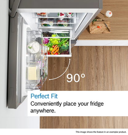 Bosch Series 4 KGN86VIEAG Freestanding No Frost Fridge Freezer Brushed Steel