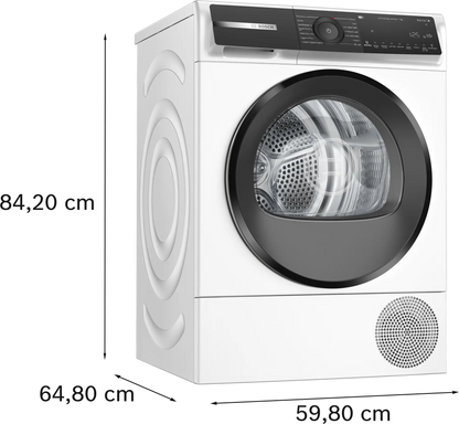 Bosch Series 6 WQH246D9GB Freestanding 9kg Heat Pump Tumble Dryer White