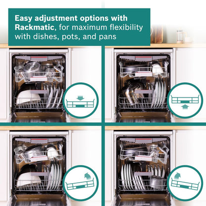 Bosch SMS4EMI06G Series 4 Wifi Connected Freestanding Full Size Dishwasher - Silver Inox with 14 Place Settings