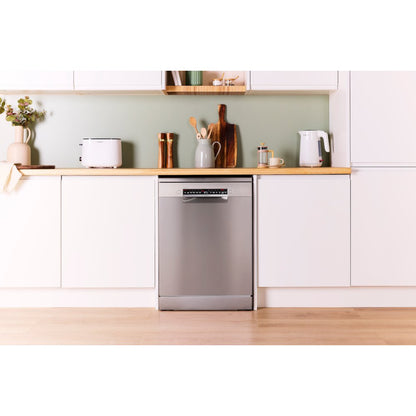 Bosch SMS4EMI06G Series 4 Wifi Connected Freestanding Full Size Dishwasher - Silver Inox with 14 Place Settings