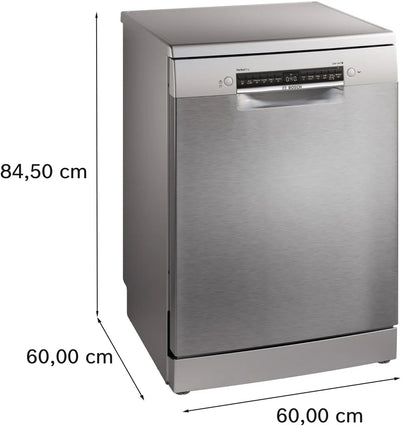 Bosch SMS6ZCI10G Series 6 Freestanding 60cm Full Size Dishwasher with 14 Place Settings Silver Inox