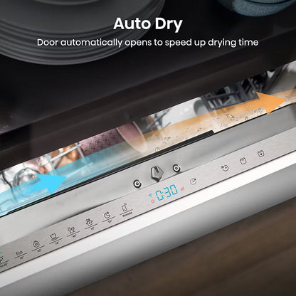 Hisense HV673C60UK WiFi Connected Fully Integrated Full Size Dishwasher - 16 Place Settings