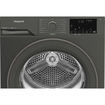 Hotpoint C HSD 82M GG UK Freestanding 8kg Heat Pump Tumble Dryer with PetHairCare Grey CHSD82MGGUK