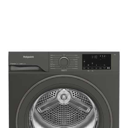 Hotpoint CHD93MGGUK 9kg Heat Pump Tumble Dryer with PetHairCare Dark Grey