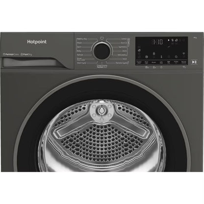 Hotpoint CHD94MGBSUK Fabric Care 9kg Heat Pump Tumble Dryer with HomeWhiz - Graphite