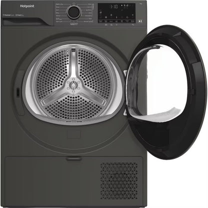 Hotpoint CHD94MGBSUK Fabric Care 9kg Heat Pump Tumble Dryer with HomeWhiz - Graphite