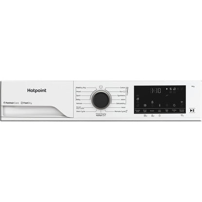 Hotpoint CHD94MWBSUK Freestanding 9kg Heat Pump Tumble Dryer with Fabric Care White