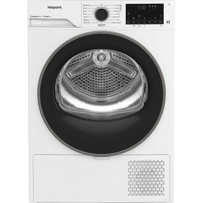 Hotpoint CHD94MWBSUK Freestanding 9kg Heat Pump Tumble Dryer with Fabric Care White