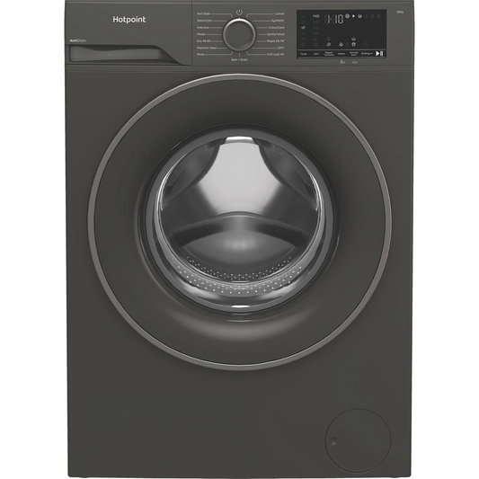 Hotpoint H101GANTISTAINUK 10kg 1400 Spin Freestanding Front Loading Washing Machine Grey