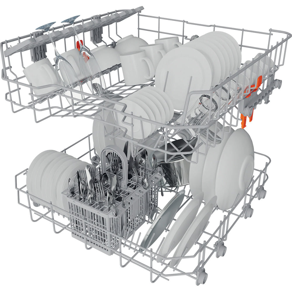 Hotpoint H2F HL626 X UK Freestanding Full Size Dishwasher 14 Place Settings with Rapid Wash Inox H2FHL626X