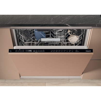 Hotpoint HD8IHP42L Hydroforce Full Size Integrated Dishwasher 14 Place Settings