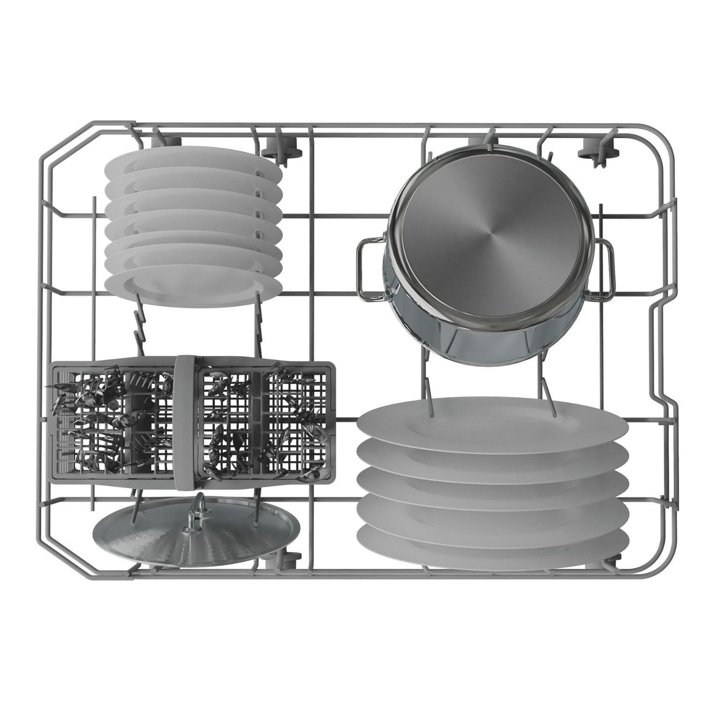 Hotpoint HP2FE10CS90SUK Freestanding Slimline Dishwasher 10 Place Setting Silver