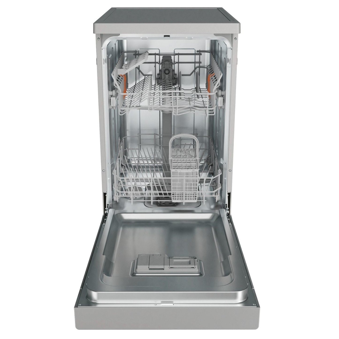 Hotpoint HP2FE10CS90SUK Freestanding Slimline Dishwasher 10 Place Setting Silver