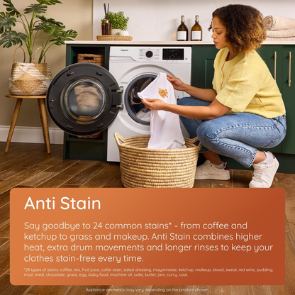 Hotpoint HPD9693BCAREUK 9+6kg 1400 Spin Fabric Care Pro Freestanding Washer Dryer Black
